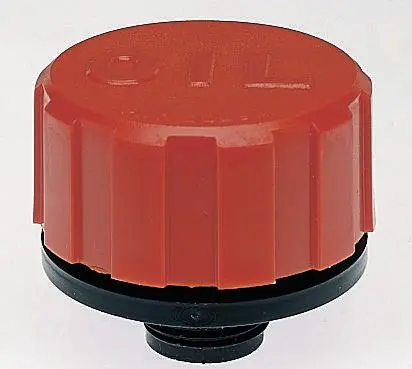 Produktfoto 1 von Elesa G Technopolymer auf Polyamidbasis Hydraulik-Einfüllstutzen mit Entlüftung Schwarz, Orange, Ø 70 mm