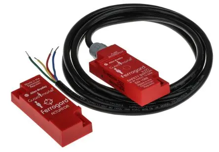Produktfoto 1 von Guardmaster 440N Magnetisch 2-m-Kabel Berührungsloser Sicherheitsschalter 24V dc aus Kunststoff, Öffner, Magnetisch