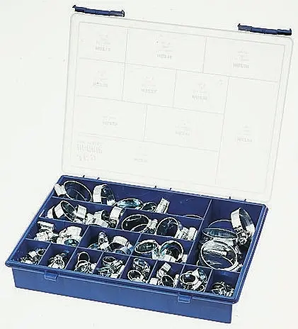 Produktfoto 1 von HI-GRIP Edelstahl Schlauchschellen Sortiment, 135 Stück