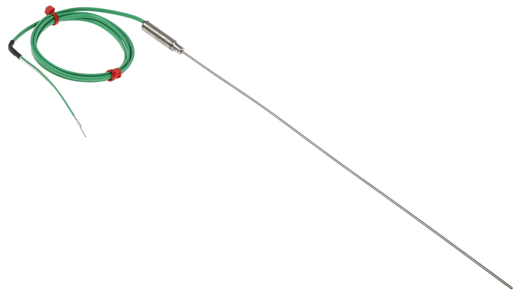 Produktfoto 1 von RS PRO Edelstahl Mineralisoliertes Thermoelement Typ K, Ø 1.5mm x 250mm → +1100°C