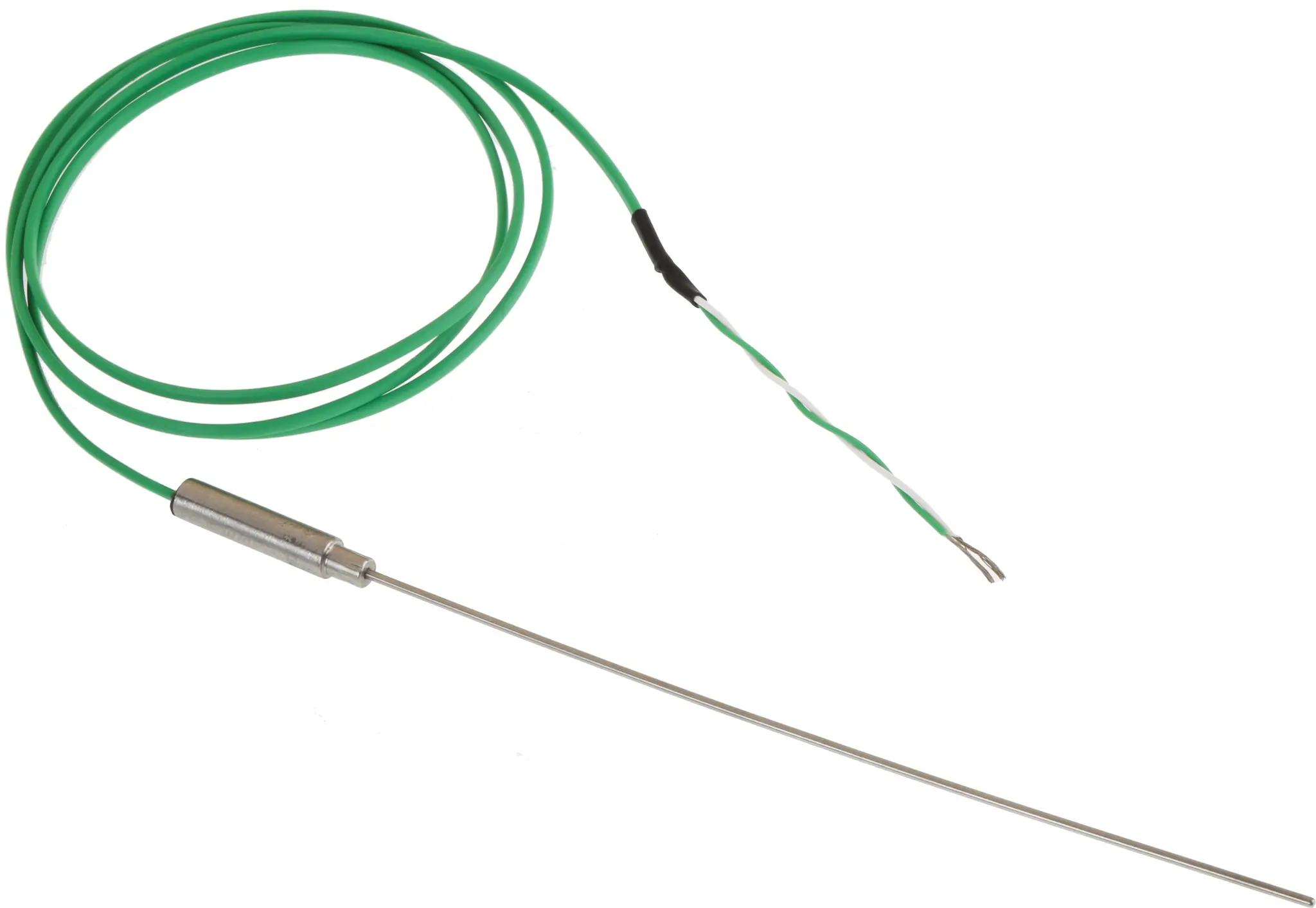 Produktfoto 1 von RS PRO Edelstahl Mineralisoliertes Thermoelement Typ K, Ø 1.5mm x 150mm → +1100°C