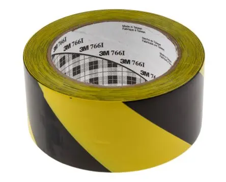 Produktfoto 1 von 3M Scotch 766 Vinyl Markierungsband Schwarz, Gelb Typ Markierungsband, Stärke 0.13 mm, 50mm x 33 m