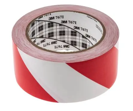 Produktfoto 1 von 3M Scotch 767 Vinyl Markierungsband Weiß, Rot Typ Markierungsband, Stärke 0.13 mm, 50mm x 33 m