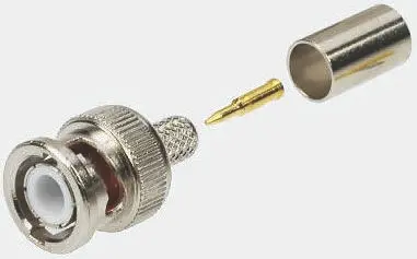 Produktfoto 1 von RS PRO BNC Stecker Koaxialsteckverbinder BNC-Steckverbinder, Kabel, für RG59-Kabel, 75 Ω Crimpbefestigung, Standard,