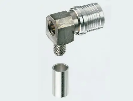Produktfoto 1 von Radiall QMA Stecker Koaxialsteckverbinder QMA-Steckverbinder, Kabel, für RG188, RG-316-Kabel, 50 Ω Crimpbefestigung,