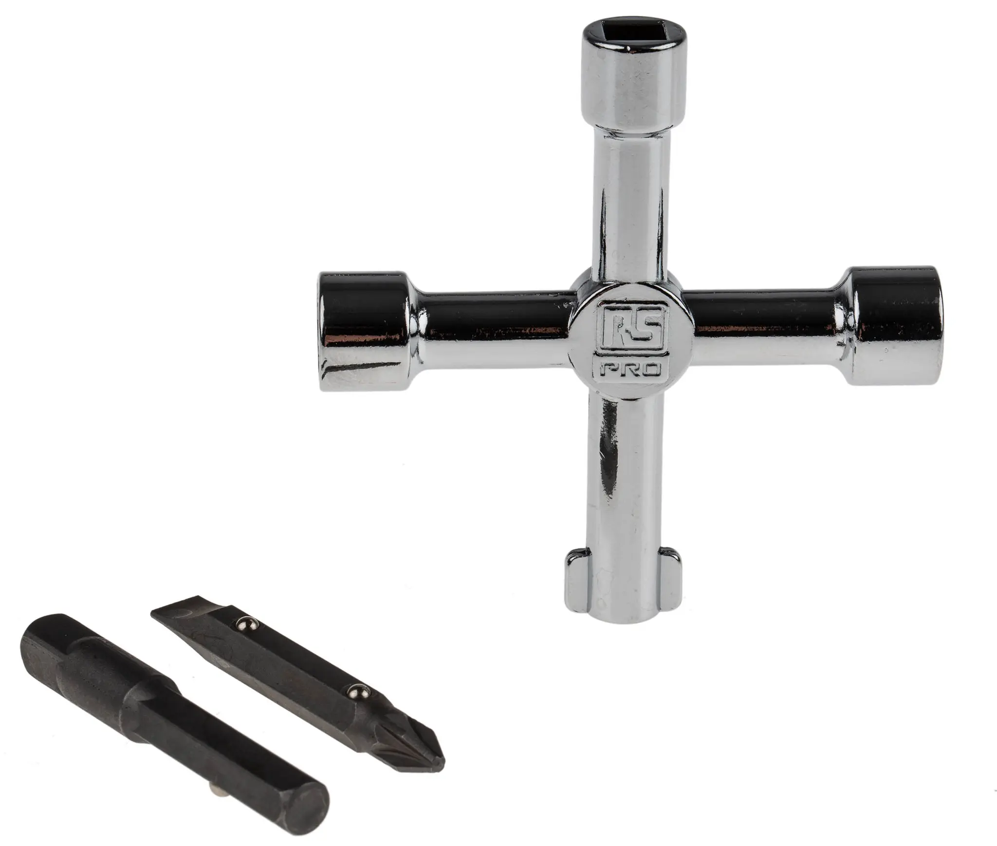 Produktfoto 1 von RS PRO Schaltschrankschlüssel 5-in-1, im Zink-Gehäuse