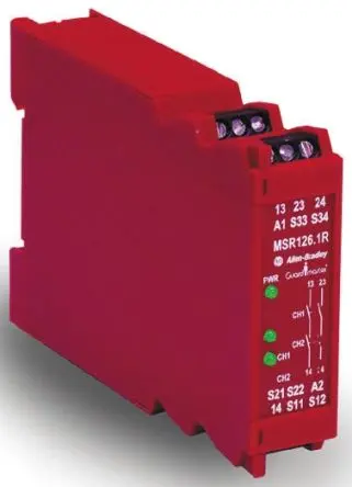 Produktfoto 1 von Allen Bradley 440R/MSR126T Sicherheitsrelais 115V ac, 2 Sicherheitskontakte, Automatisch und manuell RoHS SIL IEC 61508