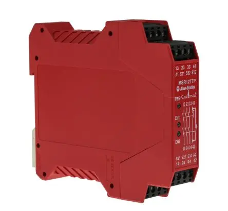 Produktfoto 1 von Allen Bradley Sicherheitsrelais 230V ac, 3 Sicherheitskontakte, 1 Hilfsschalter, Automatisch und manuell RoHS SIL IEC