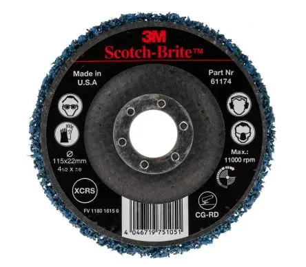 Produktfoto 1 von 3M Scotch-Brite Siliziumkarbid Ø 115 mm Kunstharz, Korngröße 1 Extra Grob 1 pro Paket
