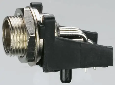 Produktfoto 1 von Switchcraft gewinkelt 3-polig Oberfläche Stecker Zinn Schwarz XLR-Steckverbinder, 125 V