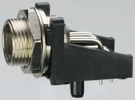 Produktfoto 1 von Switchcraft gewinkelt 3-polig Oberfläche Stecker Zinn Schwarz XLR-Steckverbinder, 125V