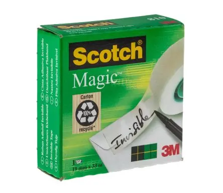 Produktfoto 1 von 3M Büroband Klar, 19mm x 33 m, 810, Magic Tape