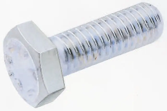 Produktfoto 1 von RS PRO x 12 mm Sechskantschraube, Stahl Glanzzink, DIN 933