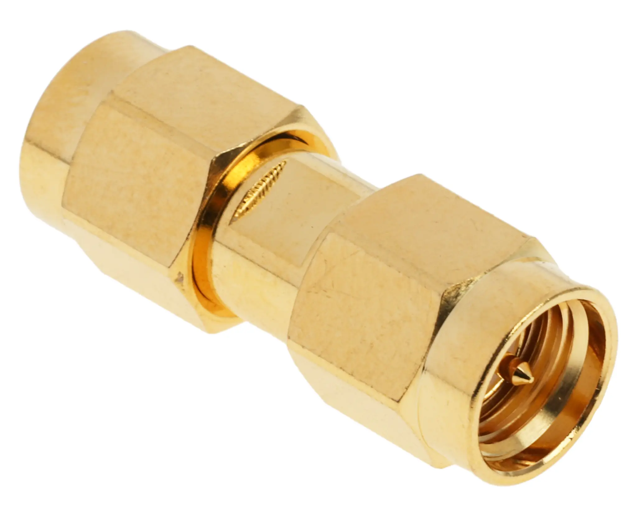 Produktfoto 1 von RS PRO HF Adapter, 50 Ω, Gerade, 18GHz Stecker Stecker, Halbsteif SMA