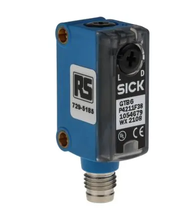 Produktfoto 1 von RS PRO GTB6 Kubisch Optischer Sensor, Hintergrundunterdrückung, PnP Ausgang, 4-polig