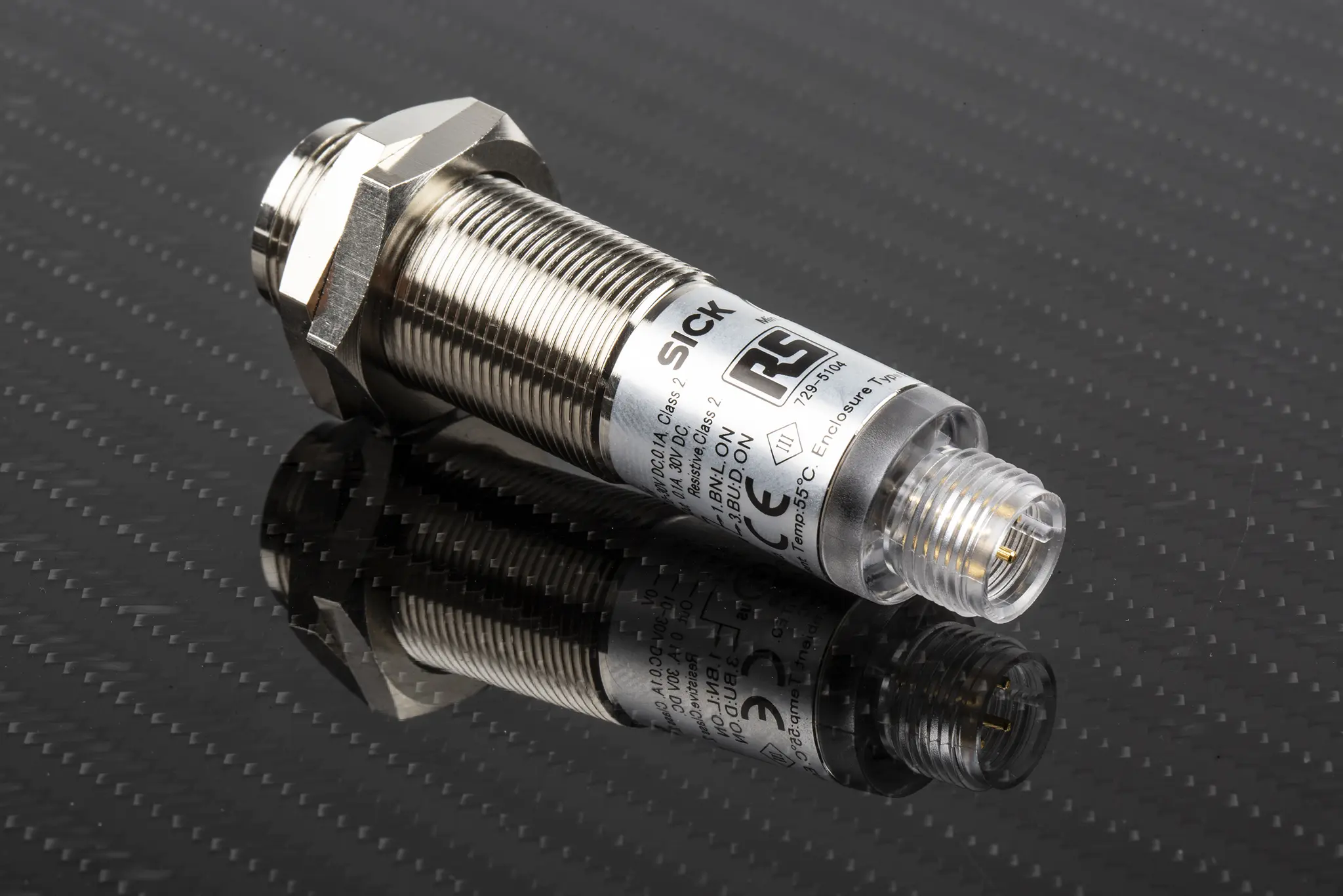 Produktfoto 1 von RS PRO zylindrisch Optischer Sensor, Hintergrundunterdrückung, Bereich 1 mm → 140 mm, PNP Ausgang, 4-poliger