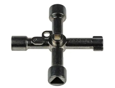 Produktfoto 1 von Facom Kreuzschlüssel Schaltschrankschlüssel 4-in-1
