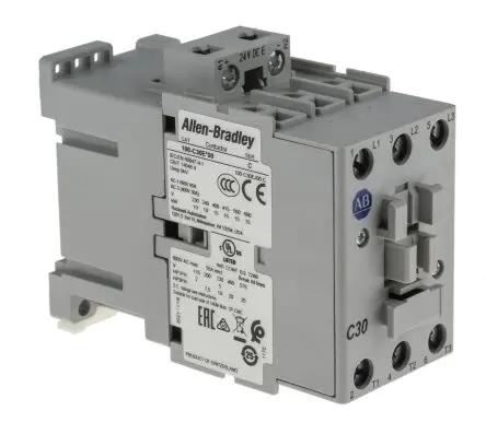 Produktfoto 1 von Allen Bradley 100C Schütz 24V dc-Spule, 3-polig, 690V ac / 30 A 24V dc 15 kW 3 Schließer Motorsteuerung