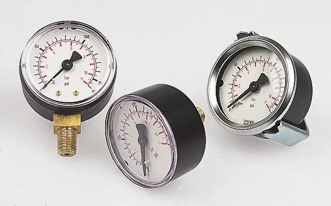 Produktfoto 1 von RS PRO Druckmessgerät Analog 0bar ±1.6%, Ø 40mm, ISO-kalibriert