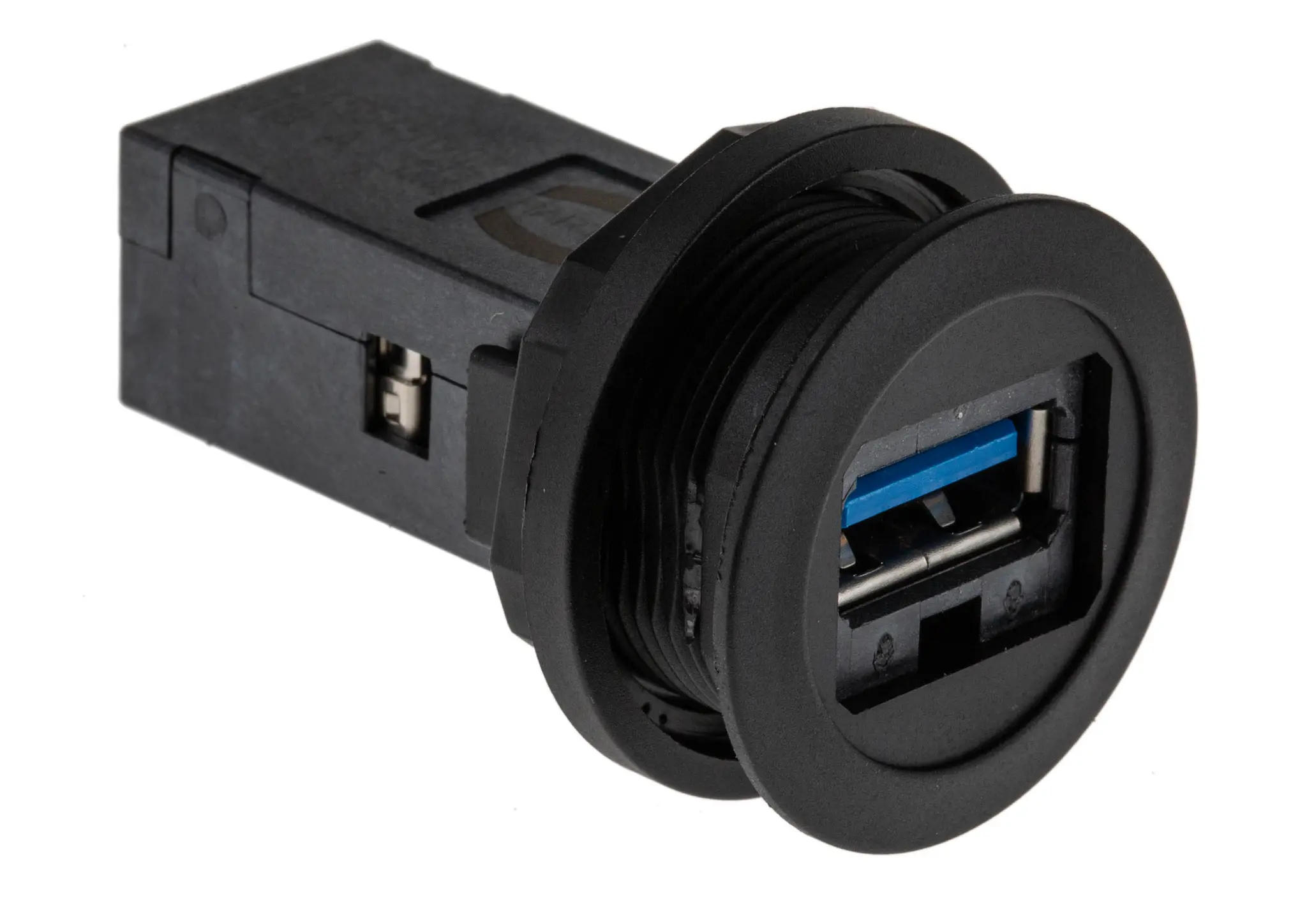 Produktfoto 1 von HARTING, Gerade har-Port USB-Steckverbinder Buchse USB-Typ A auf A 1, Panel USB 3.0 IP20