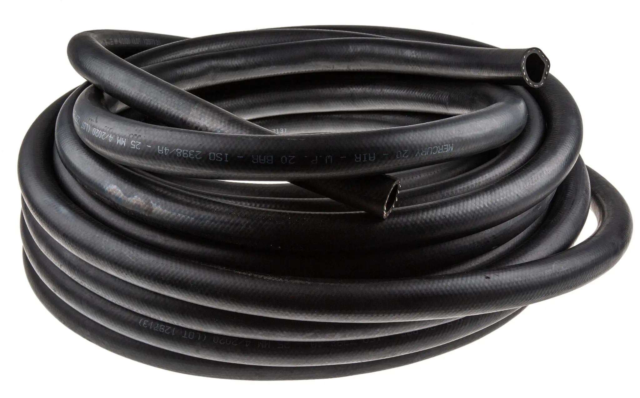 Produktfoto 1 von RS PRO Schlauch, Ø 25mm 36mm Schwarz NBR Übertragung 20 bar für Druckluft x 25m