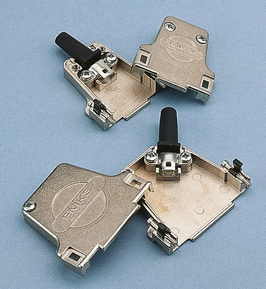 Produktfoto 1 von FCT from Molex FMK D-Sub-Gehäuse Abgewinkelt, 37-polig, D: D-Sub-Gehäuse Zugentlastung, Silber, Größe C, aus