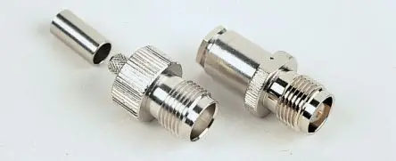 Telegärtner TNC Buchse Koaxialsteckverbinder TNC-Steckverbinder, Kabel, für RG59B/U-Kabel, 75 Ω Crimpbefestigung,