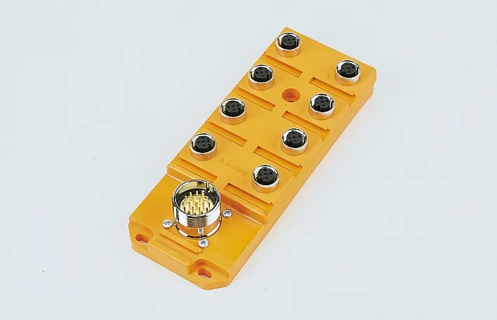 Produktfoto 1 von Lumberg Automation ASB Sensor-Box 10 → 30V dc 4 Anschlüsse 19 Auslässe M12 Gerade
