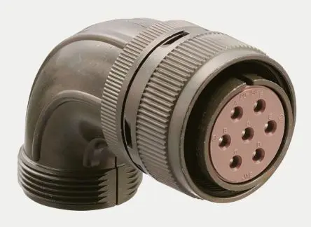 Produktfoto 1 von JAE, N/MS Kupferlegierung MIL-Spec Rundsteckverbinder gewinkelt, 4-polig, 500V, Kabel, Gehäuse 18 Stecker, MIL-5015,