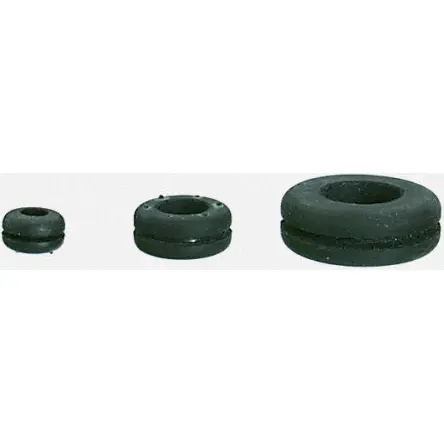 SES Sterling DK Kabeltülle 10 mm, Typ Kabeltülle bis Ø 10 mm Loch ø 18 mm Polyvinylchlorid Schwarz -30 °C min. 70 °C