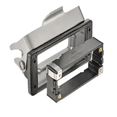 Produktfoto 1 von HARTING Han M Gehäuse mit Schottverschluss Einhebel 1, Hinten 16B Verriegelungshebel, IP66