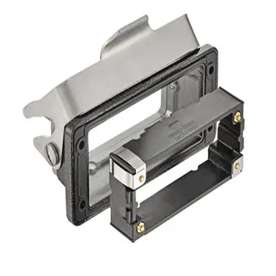 Produktfoto 1 von HARTING Han M Gehäuse mit Schottverschluss Einhebel 1, Hinten 16B Verriegelungshebel, IP66