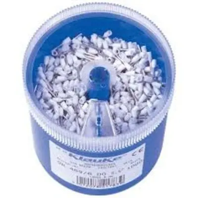 Produktfoto 1 von Klauke GR46 Kabelende, Stift ø 1 mm, Weiß, Polypropylen, 8 mm, 14mm, Isoliert