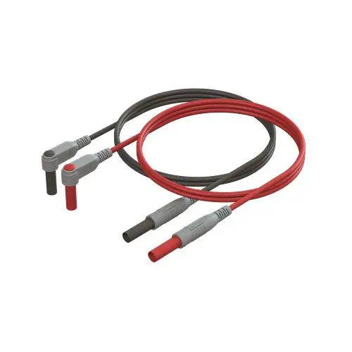 Produktfoto 1 von Messleitung 10A Stecker / Stecker, Schwarz, Rot Silikon-isoliert 100 cm