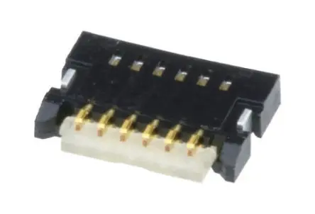 Produktfoto 1 von Molex 501461, Oberfläche gewinkelt FPC-Steckverbinder, 6-polig / 1-reihig, Raster 0.5 mm, SMD