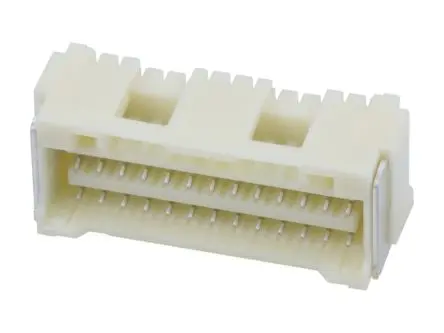 Produktfoto 1 von Molex 503148 Stiftsockel gewinkelt, 26-polig / 2-reihig, Raster 1.5 mm Raster Oberfläche, Kabel-Platine, Ummantelt