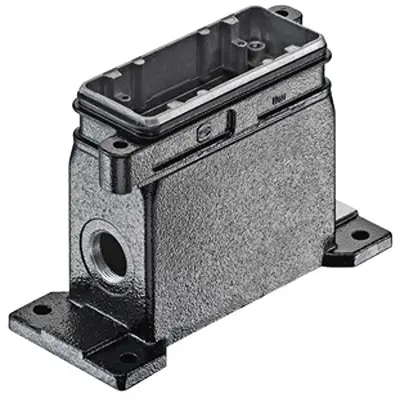 Produktfoto 1 von HARTING Han HPR Oberflächenmontiertes Gehäuse Schraubbefestigung, SMD 16B Haube für seitliche Kabeleinführung, IP65,