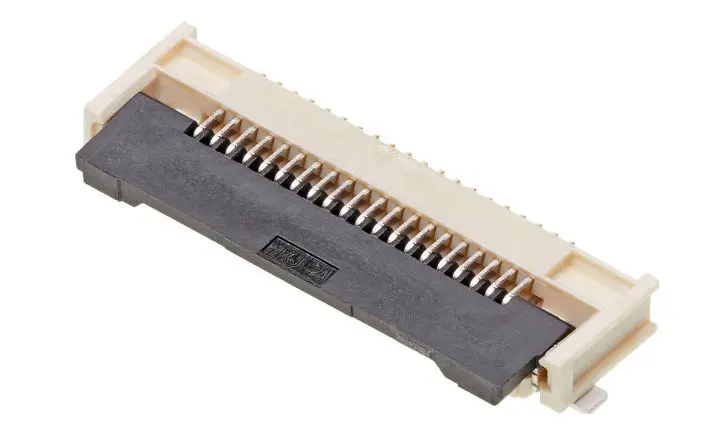 Produktfoto 1 von Molex FD19, SMD gewinkelt FPC-Steckverbinder, 20-polig / 1-reihig, Raster 0.5 mm, SMD