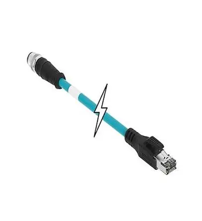 Molex 120108, 4-polig Kabel assembliert, M12 Micro Change Stecker 4 / RJ45 Stecker, Länge 10 m