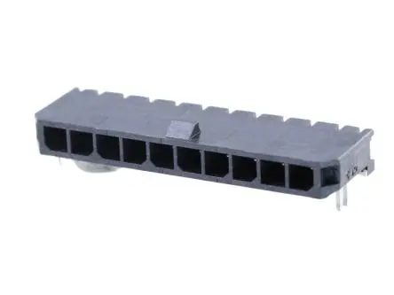 Molex 43650 Leiterplattenleiste gewinkelt, 10-polig / 1-reihig, Raster 3 mm Raster Oberfläche, Kabel-Platine, Ummantelt