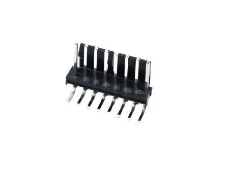 Molex 171814 Leiterplattenleiste gewinkelt, 8-polig / 1-reihig, Raster 3.96 mm Raster Durchsteckmontage, Kabel-Platine,