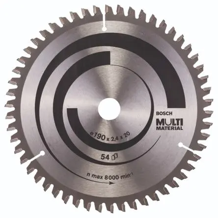 Produktfoto 1 von Bosch 54 Hartmetall Multi-Material Kreissägeblatt, Ø 190 mm 1