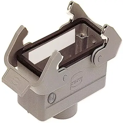 Produktfoto 1 von HARTING Han Hv E Gehäuse Doppelter Hebel 2, Kabel 16B Kupplungsgehäuse, IP65
