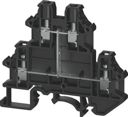 Wieland Anschlussklemmenblock DIN-Schiene 1 Schwarz, 4mm², 800V Schraubbefestigung
