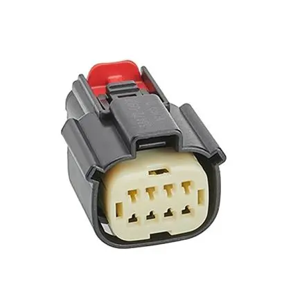 Produktfoto 1 von Molex 33472 Steckverbindergehäuse, Kabel, Steckverbinderbaugruppe, Crimp-Anschlussklemme, Buchse, 8-polig, Grau /