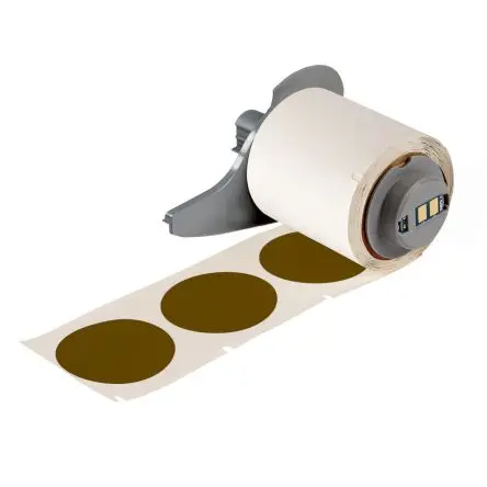 Produktfoto 1 von Brady Etikett B. 46.02 mm für BMP71 250 Pro Rolle auf Weiß Braun Vinyl