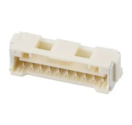 Produktfoto 1 von Molex 502494 Stiftsockel gewinkelt, 10-polig / 1-reihig, Raster 2 mm Raster Oberfläche, Kabel-Platine, Ummantelt