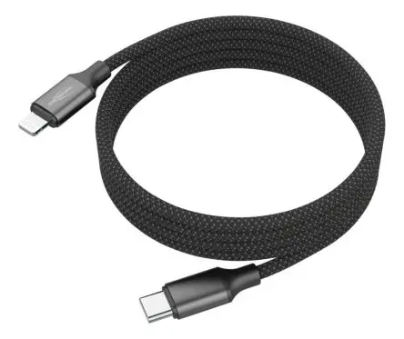 Produktfoto 1 von Ansmann Stecker 1700 USB Kabel, USB 2.0 Typ C Stecker / Apple Lightning, 120 cm USB 2.0 Schwarz