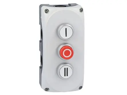Produktfoto 1 von Lovato LPZP3B8905 Steuerstation-Schalter 1 Öffner, Nein Rot, Weiß Polycarbonat, IP66, IP67, IP69K Grau