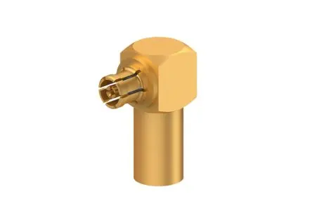 Produktfoto 1 von Huber+Suhner 26_SMPM Buchse Koaxialsteckverbinder SMPM, Kabel, für Koaxial-Kabel, 50 Ω Steckbar, gewinkelt